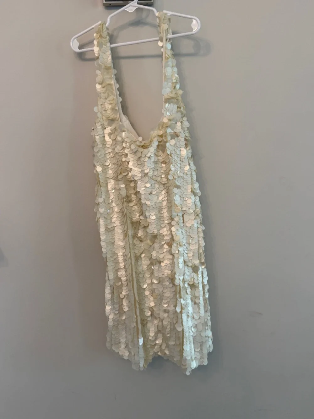 Lovers + Friends Ivory Sequin Tank Top - Picture 2 of 4